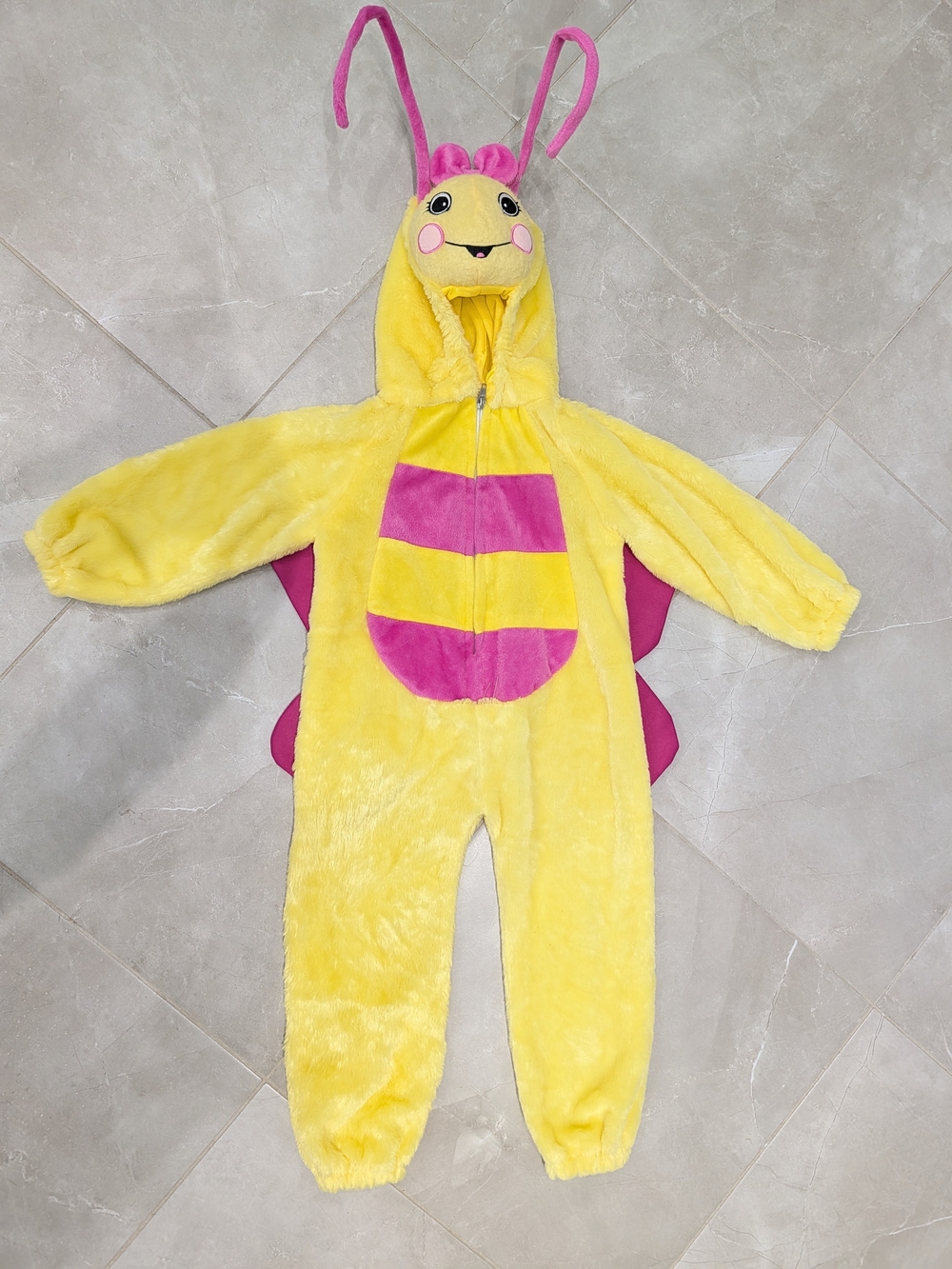 2/$30 Kids’ Yellow & Pink Butterfly Costume – Size 4-6 | Halloween Dress-Up